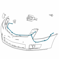 OEM 2016 Cadillac SRX Washer Hose Diagram - 15949213