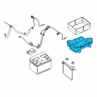 OEM 2009 Ford Focus Battery Tray Diagram - 8S4Z-10732-A