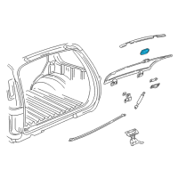 OEM 1996 Oldsmobile Bravada Handle, End Gate Diagram - 12546796