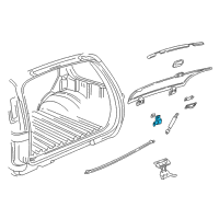 OEM 2000 Oldsmobile Bravada Hinge Asm-End Gate Diagram - 15127565