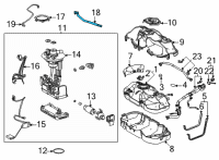 OEM Lexus NX450h+ Hose Sub-Assembly, Fuel Diagram - 77404-42150