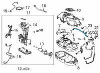 OEM Lexus NX450h+ Fuel Hose Diagram - 7722742100