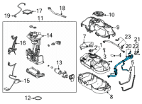 OEM Lexus NX450h+ PIPE ASSY, FUEL TANK Diagram - 77210-78120