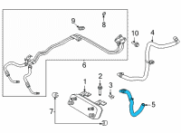 OEM 2021 Ford Bronco HOSE - OIL COOLER Diagram - MB3Z-8N021-D