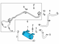 OEM 2021 Ford Bronco OIL COOLER ASY Diagram - MB3Z-7A095-A