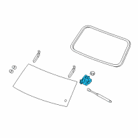 OEM 2012 Jeep Grand Cherokee Liftgate Glass Latch Diagram - 4589648AC