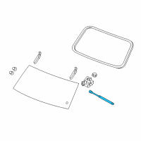 OEM 2011 Jeep Grand Cherokee Liftgate Glass Support Diagram - 68083885AA