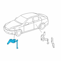 OEM Lexus Sensor Sub-Assy, Height Control, Front LH Diagram - 89406-53020