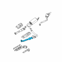 OEM 2012 Nissan Pathfinder Exhaust Tube Assembly, Front Diagram - 20020-ZL90B