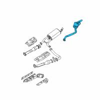 OEM Nissan Exhaust Tube Assembly, Rear Diagram - 20050-ZL10A