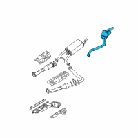 OEM 2008 Nissan Pathfinder Exhaust Tube Assembly, Rear Diagram - 20050-ZL10A