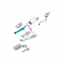 OEM 2008 Nissan Pathfinder Exhaust Tube Assembly, Front Diagram - 20010-ZS00A
