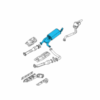 OEM 2008 Nissan Pathfinder Exhaust, Main Muffler Assembly Diagram - 20100-ZL10A