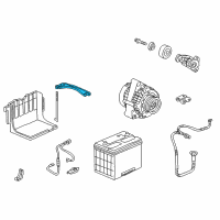 OEM 1996 Acura RL Plate, Battery Setting Diagram - 31512-SV7-A00