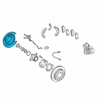 OEM 2020 Toyota 4Runner Backing Plate Diagram - 46503-60131