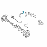 OEM 2021 Lexus GX460 Lever, Parking Brake Shoe, LH Diagram - 47611-60020