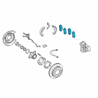 OEM 2022 Toyota 4Runner Rear Pads Diagram - 04466-60140