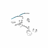 OEM 2008 Jeep Commander Blade Left-Front WIPER Diagram - 5179181AA