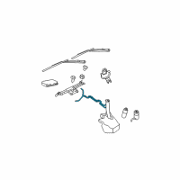 OEM 2009 Jeep Commander Hose-Windshield Washer Diagram - 68018917AB