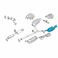 OEM 2013 Hyundai Sonata Tail With Muffler Pipe, Left Diagram - 28710-3Q330