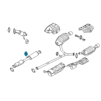 OEM 2014 Hyundai Sonata Muffler Hanger Straps Diagram - 287603K000