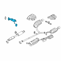 OEM 2014 Hyundai Sonata Front Muffler Assembly Diagram - 28610-3Q320