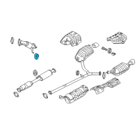 OEM Hyundai Sonata Muffler Hanger Straps Diagram - 287601H100