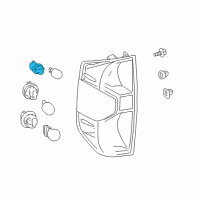 OEM 2016 Toyota Tundra Stop Lamp Bulb Socket Diagram - 81555-0C100