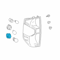 OEM 2019 Toyota Tundra Stop Lamp Bulb Socket Diagram - 90075-60001