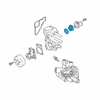 OEM Nissan Kicks Thermostat Assembly Diagram - 21200-5RF3A