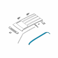 OEM 2000 Infiniti QX4 WEATHERSTRIP - Front Door Outside, RH Diagram - 76842-0W011