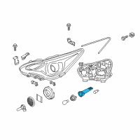 OEM Hyundai Front Turn Signal Lamp Holder Assembly Diagram - 92162-D3000