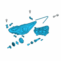 OEM 2018 Kia Stinger Driver Side Headlight Assembly Diagram - 92101J5030