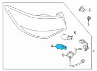 OEM 2016 Nissan Versa Bulb Diagram - KE262-89947