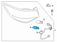 OEM 2014 Nissan Versa Bulb Diagram - KE262-89947