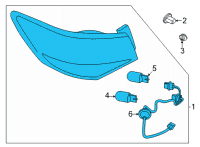OEM 2022 Nissan Sentra Combination Lamp Assy-Rear, RH Diagram - 26550-6LB0A
