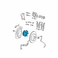 OEM 2009 Jeep Wrangler Front Hub And Bearing Diagram - 52060398AC