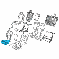 OEM 2017 Jeep Cherokee Seat Cushion Foam Rear Right Diagram - 68091766AB