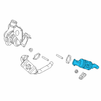 OEM 2015 Ford Edge Catalytic Converter Diagram - F2GZ-5E212-B