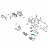 OEM Hyundai Genesis Coupe Switch Assembly-Hazard Diagram - 93795-2M000-9P