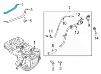 OEM Kia Sorento Band Assembly-Fuel Tank Diagram - 31211P2000