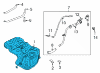 OEM 2022 Kia Sorento Tank Assy-Fuel Diagram - 31150P4500