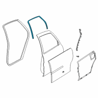 OEM 2001 Saturn L200 Weatherstrip Asm, Rear Side Door Window Diagram - 22694709