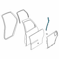 OEM 2001 Saturn LW300 Weatherstrip Asm, Rear Side Door Auxiliary Diagram - 22673749