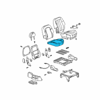 OEM 2003 Buick Rendezvous Pad Asm, Rear Seat Cushion Diagram - 88949658