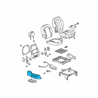 OEM 2005 Buick Rendezvous Holder Asm, Rear Seat Cup Diagram - 89022335