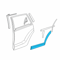 OEM 2007 Pontiac Vibe Lower Molding Diagram - 88972650