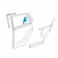 OEM Pontiac Filler, Rear Side Door Window Frame Diagram - 88970929