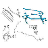 OEM 2016 Honda Odyssey Link, FR Wiper Diagram - 76530-TK8-A03