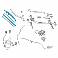 OEM 2014 Honda Odyssey Blade, Windshield Wiper (650MM) (Driver Side) Diagram - 76620-TK8-A03